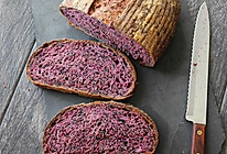 紫薯黑芝麻天然酵种欧包的做法