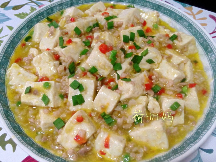 白油肉末豆腐的做法