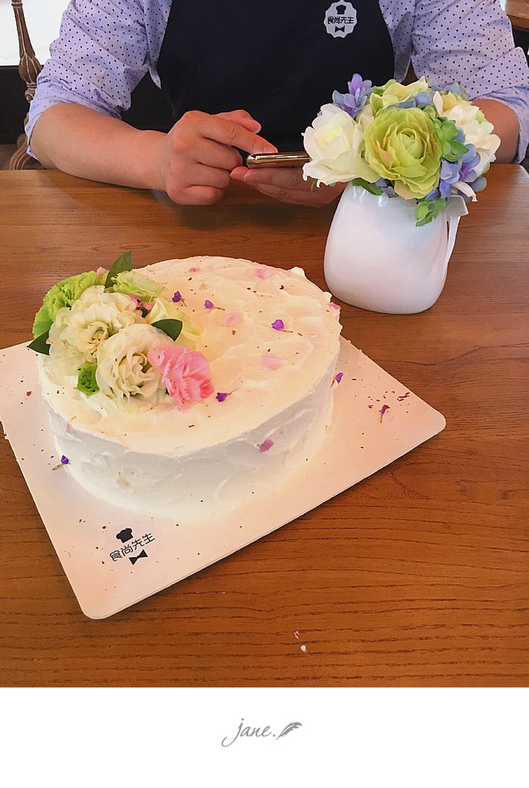 鲜花蛋糕的做法