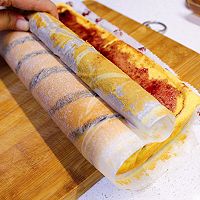 #2021亲子烘焙组——“焙”感幸福#南瓜蓝莓蛋糕卷的做法图解11