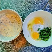茴香鸡蛋饼（快手简单做法）电饼铛版的做法图解1