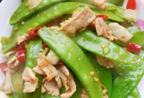 豌豆片炒肉的做法
