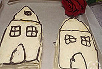 #餐桌上的春日限定#学前班小朋友用一个蛋糕自己建的房子的做法