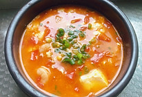西红柿豆腐烩虾仁的做法