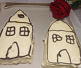 #餐桌上的春日限定#学前班小朋友用一个蛋糕自己建的房子的做法