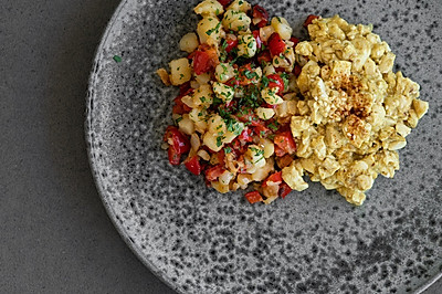 【西式豆腐tofu scramble】辣味豆腐佐马铃薯粒