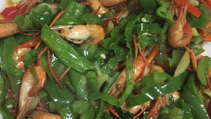 辣椒炒小河虾