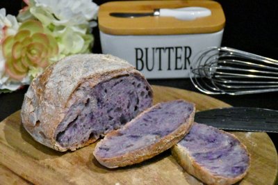 Ube紫薯色免揉面包