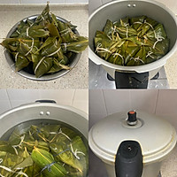 #包个粽子过端午#血糯米红枣四角粽的做法图解4