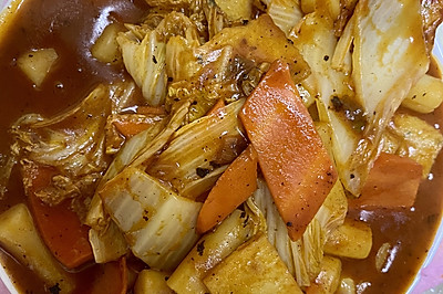 韩式白菜鱼饼炒年糕