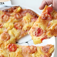 水果脆皮肠薄底披萨的做法图解17