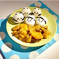 Panda吃翔-熊猫咖喱饭的做法图解1