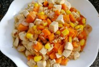 胡萝卜玉米炒豆腐的做法