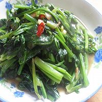 素炒菠菜的做法图解6