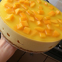 芒果冻芝士蛋糕8寸#东菱魔法云面包机#