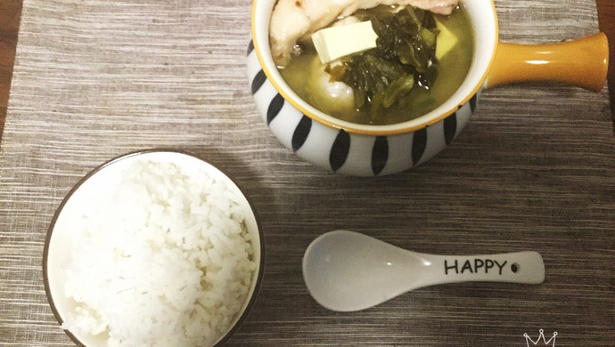 微麻辣酸菜鱼豆腐汤