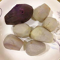 紫薯香芋馅华夫饼的做法图解1
