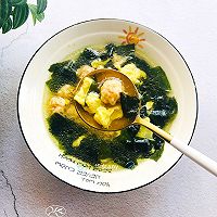 #少盐饮食 轻松生活#虾滑鸡蛋裙带菜汤的做法图解10