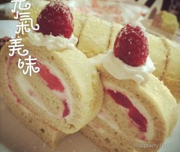 raspberry cake（树莓蛋糕卷）的做法
