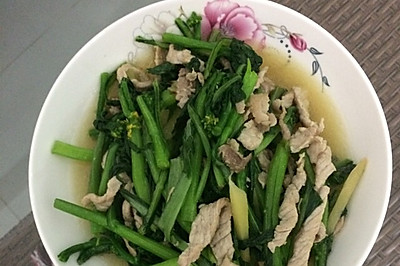 肉丝炒芥蓝