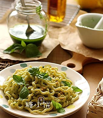 【松仁青酱意面】自制青酱pesto