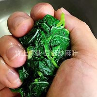 豆酱炒麻叶的做法图解5