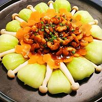 #相聚组个局#           虾仁菌菇烩油菜的做法图解2
