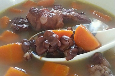 冬季美颜汤——胡萝卜赤豆炖排骨