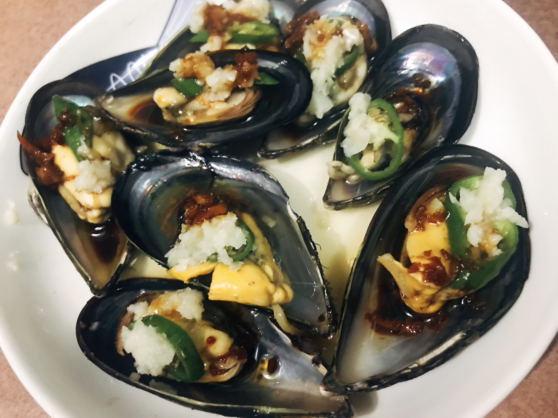 Scallop with garlic