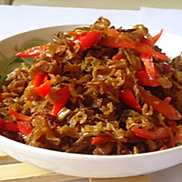 红辣椒炒菜干的做法图解6