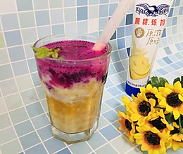#在夏日饮饮作乐#火龙果芒果奶昔的做法