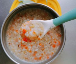 胡萝卜鲜虾双菇粥的做法