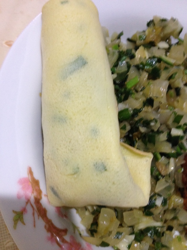 韭菜鸡蛋饼的做法图解5