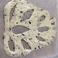 普罗旺斯香草面包（黑橄榄培根Fougasse）的做法图解8