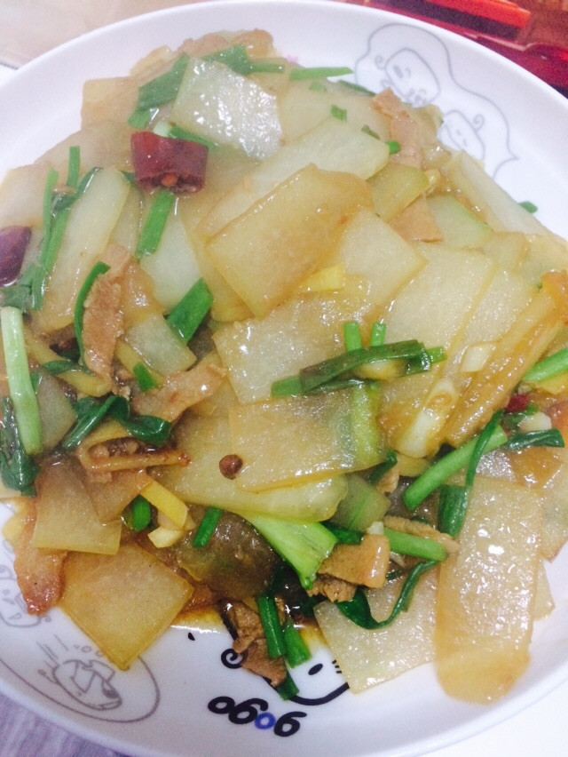 冬瓜炒肉片的做法