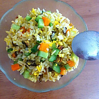 五彩蛋炒饭的做法图解4