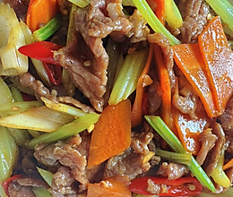 西芹炒牛肉的做法