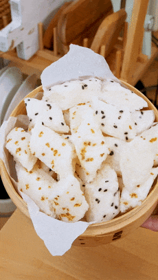 【宝宝辅食】桂花、黑芝麻大米糕