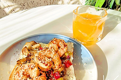 10min搞定早餐系列：鲜虾三明治