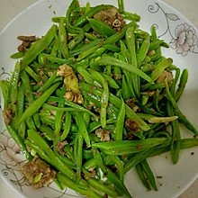 刀豆炒肉沫