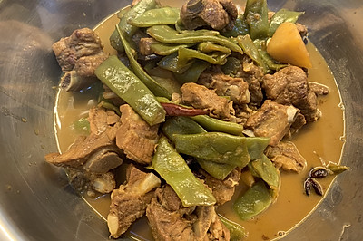 土豆豆角炖排骨