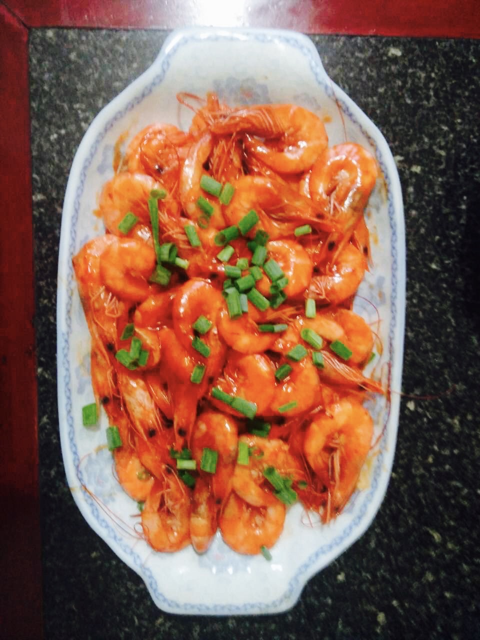 Braised prawns