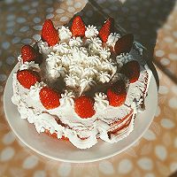红丝绒草莓蛋糕的做法图解6