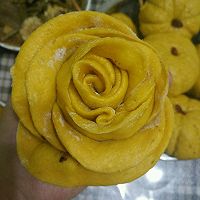 南瓜豆包+玫瑰花馒头的做法图解6