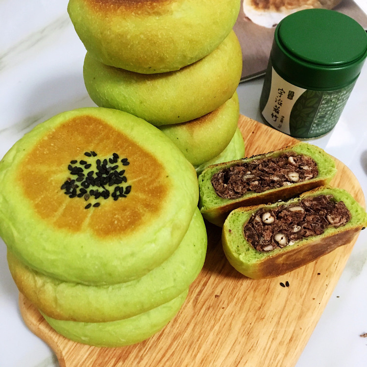 低糖抹茶红豆饼的做法