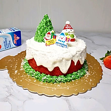 圣诞奶油蛋糕 #安佳喜卷圣诞#