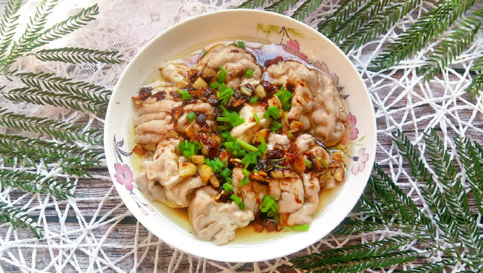 葱油蒸牛脑花