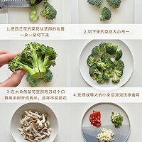 减脂7｜西兰花炒双菇的做法图解2