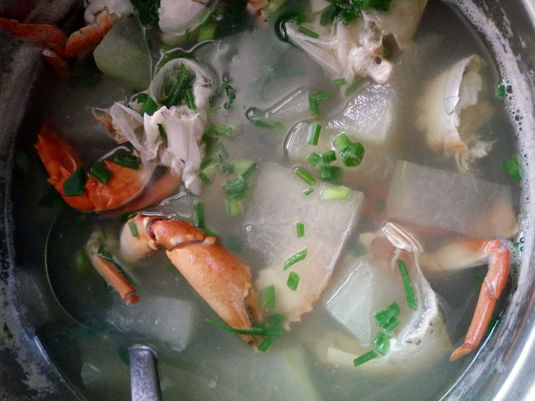 冬瓜螃蟹汤的做法