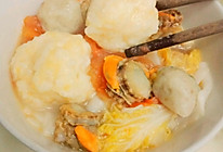 好吃到舔碗的蛋香饭团海鲜粿条汤的做法